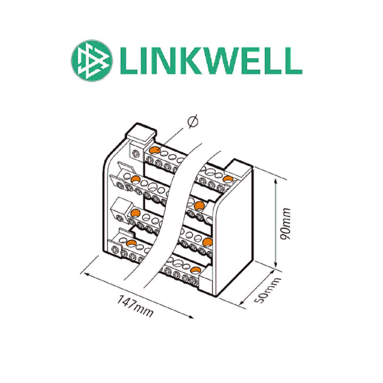 BLOQUE DIST MODULAR 125A 11 TERMINALES UK411 - Imagen 2
