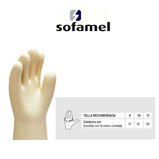 GUANTE AISLANTE CLASE 0 T10 1KV SOFAMEL - Imagen 2