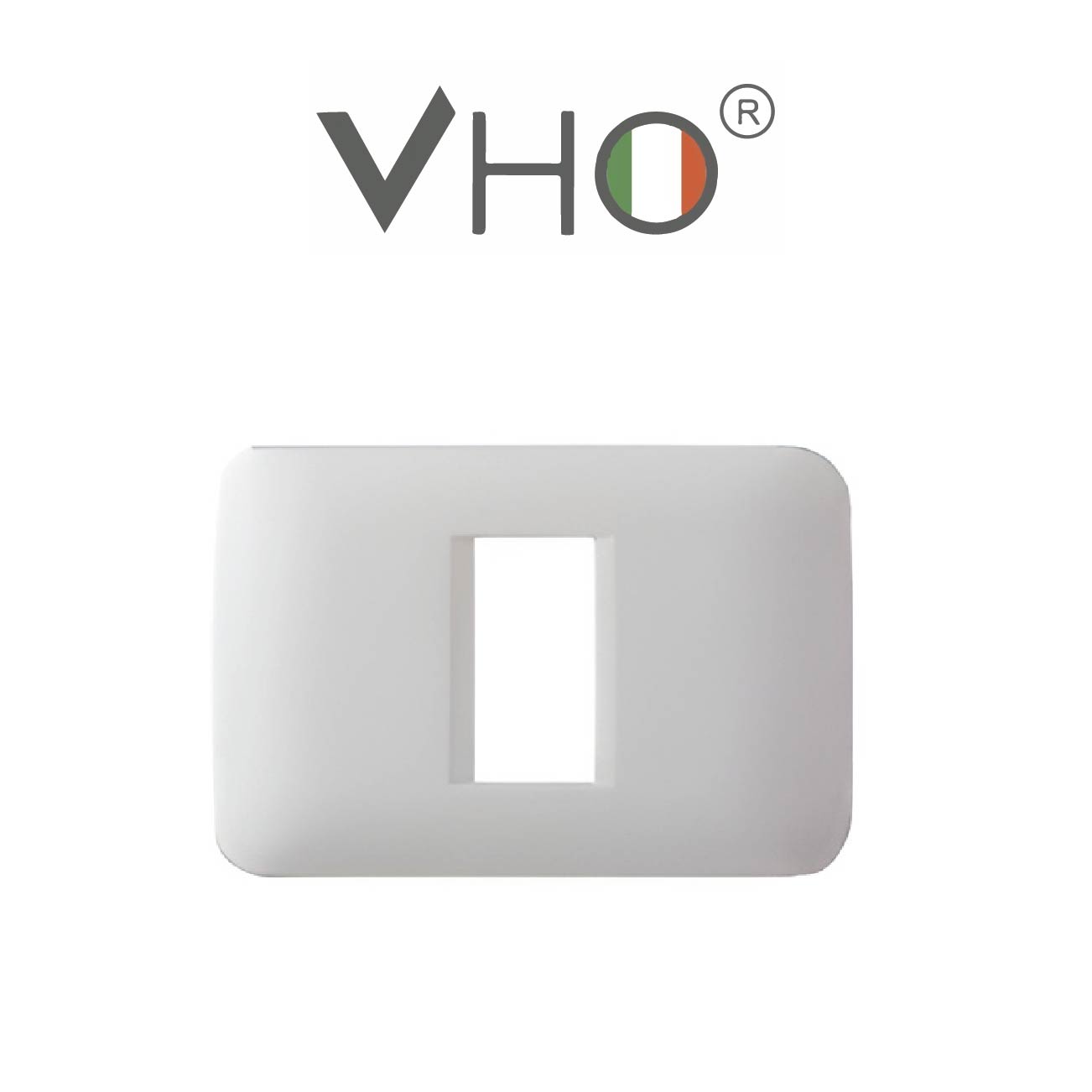 PLAQUETA VHO 1 MODULO BLANCO