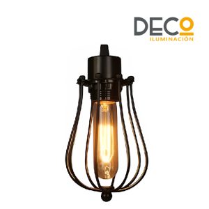 COLGANTE JAULA CERRADA GRIS E27