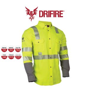 CAMISA LIGERA IGNIFUGA HI-VIS CLASE 3 T LG DRIFIRE